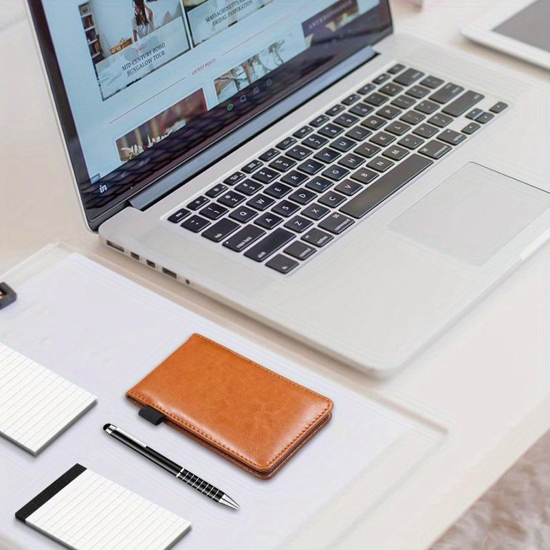 Compact Notitieblok Houder Bundel met Pen - 50 Pagina's Elk, Mini Reis Kunstleer Dagboek voor School, Werkplekken, Eetgelegenheden - Back-To-School Essentieel