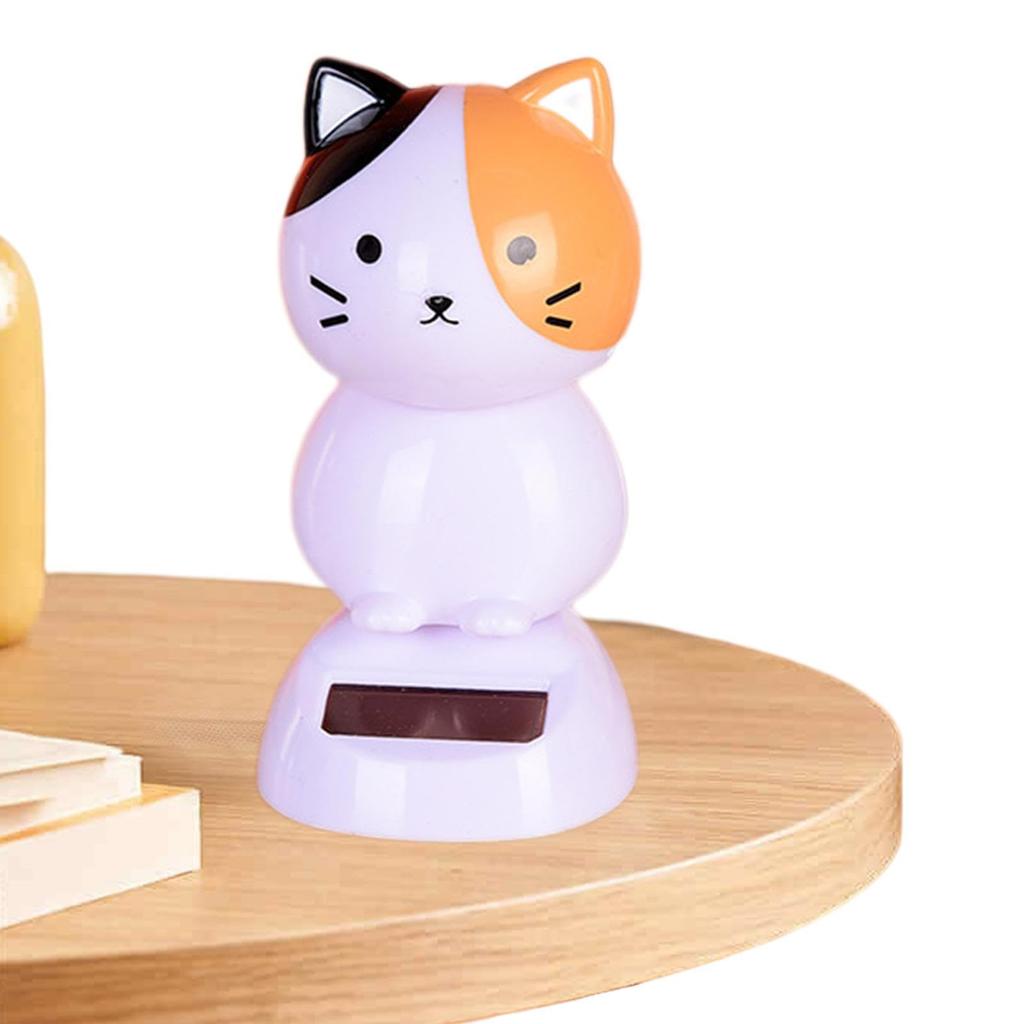 Cat Car Dashboard Decoration, Solar Bobblehead Cat, Cat Swinging Decoration - Cat Solar Bobblehead