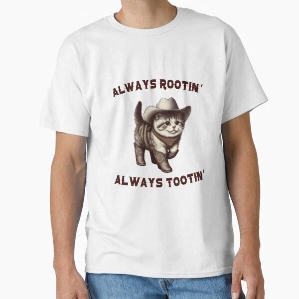 Rootin Tootin Cowboy Cat in Boots - Western T shirt Made in US/AUS Size S-2XL S