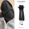 Retro Plaid Pants Women's Summer New Black and White Small Autumn Drape Pants Loose Lazy Style Wide Leg Pants