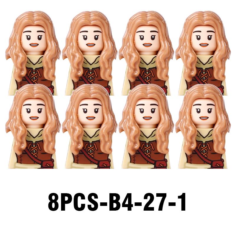 MOC Medieval Castle Building Blocks Set House Bedroom Table Furniture Kitchen Knight Witch Wizard Halloween Skeleton Brick Toys