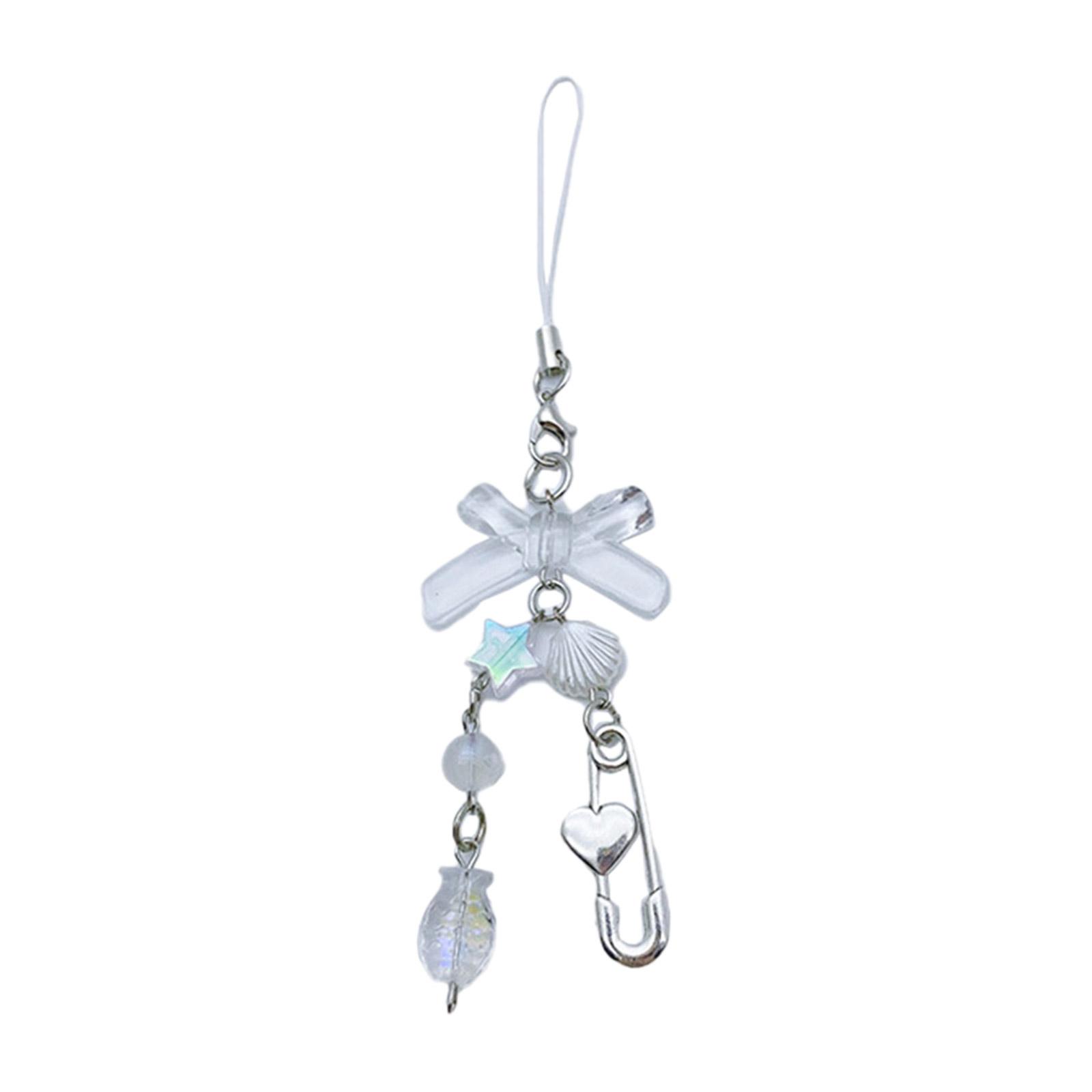 

Five-Pointed Star Crystal Beads Tassels Acrylic Bowknot Shell Flower Pendant Tags for DIY Keychain Jewelry Making