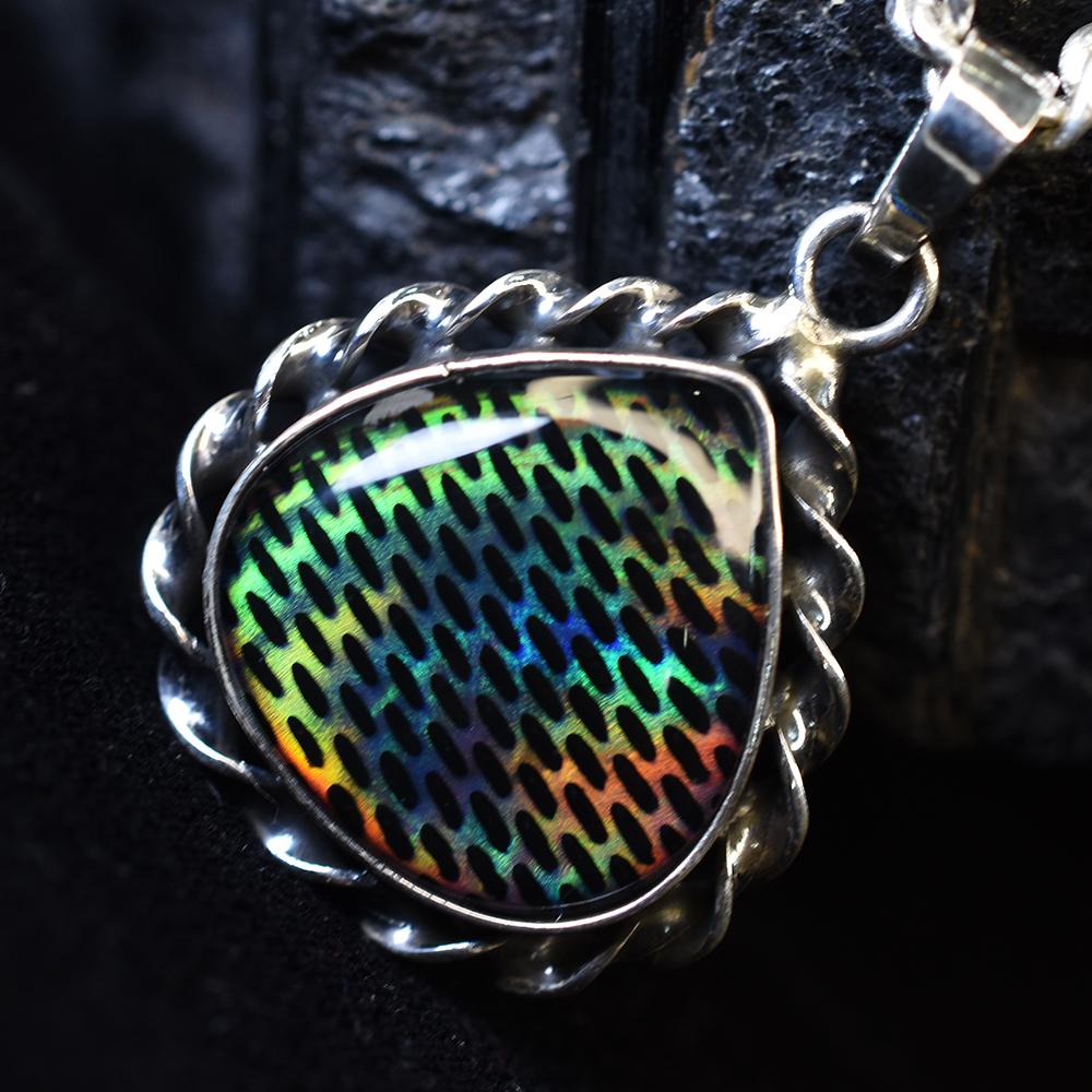Natural Opal Pendant 31 ct Pear Cut 925 Sterling Silver Gems for Her October Birthday Birthstone