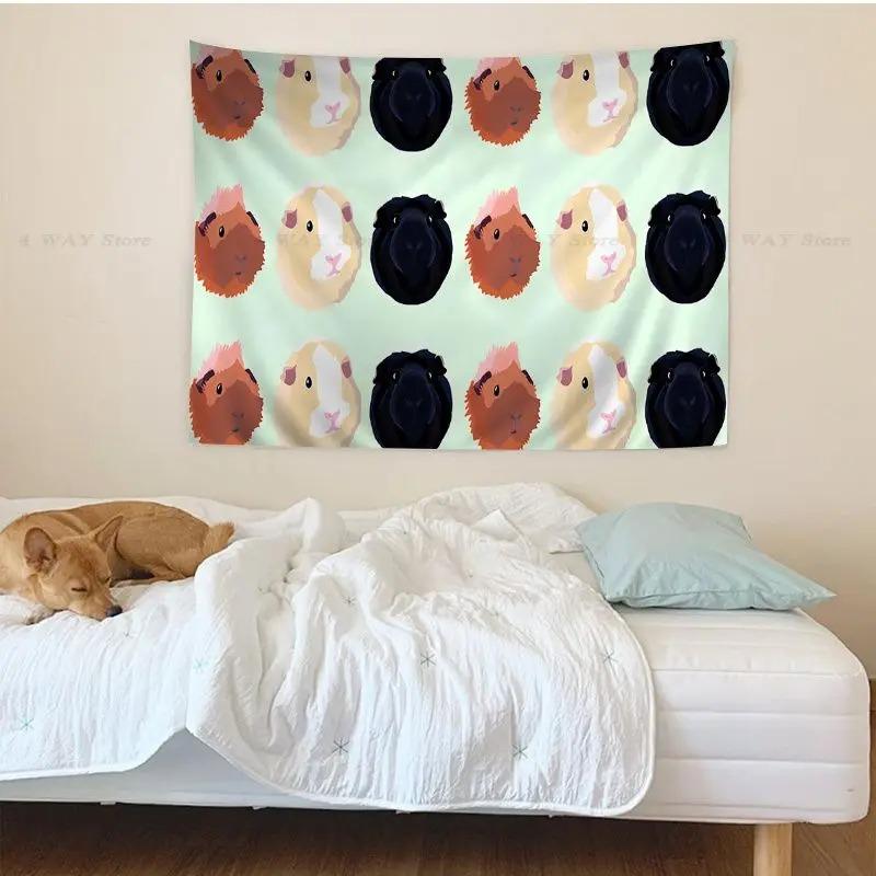 Niedlicher Meerschweinchen-Druck Wandteppich Büro Wohnzimmer Wandteppich Heim Wanddekoration Wandteppich