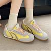 Fashion 2025 Spring Autumn New Womens Color Block Sneakers Lightweight Flat Canvas Casual Sport Shoes Versatile Streetwear Daily Flats