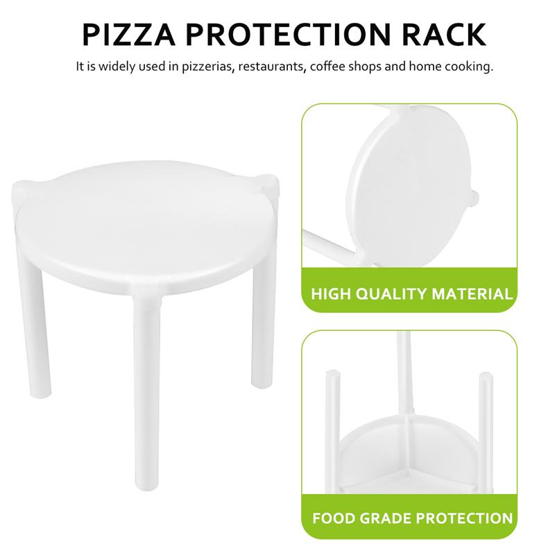 100pcs Pizza Saver Stand Pizza Packing Box Support Shelf Stackable Plastic Support Tripod For Cheese Pizza Pies Box Topping 1