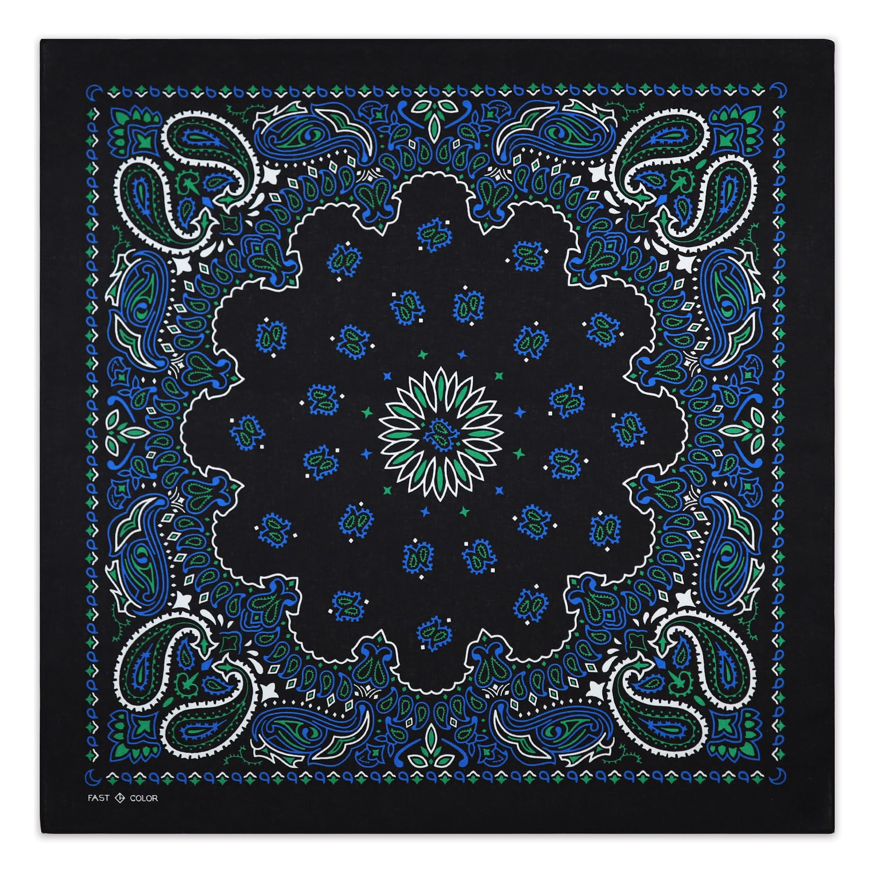 

Trifong Bandana Black Bandana Adult Paisley Men s Bandana Blue Handkerchief Stylish 100% Cotton Unisex Women s 55cm x 55cm