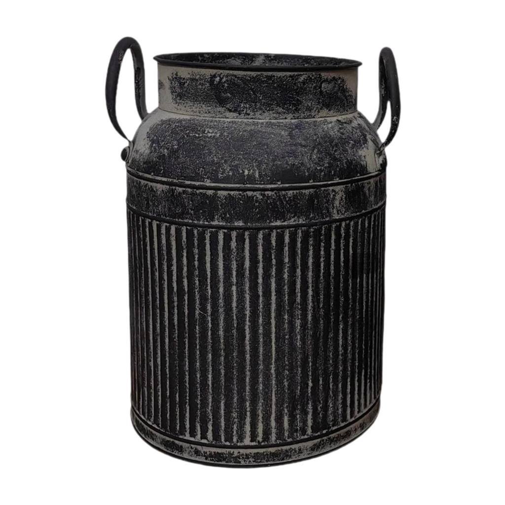 Flower Rustic Jug Decorative Metal with Handle Farmhouse Vase Milk Jug Vase for Living Room Table Centerpiece Wedding Country