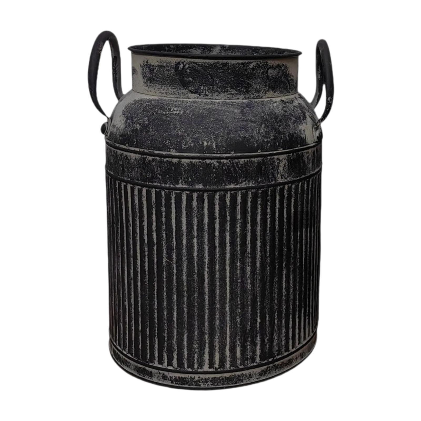 Flower Rustic Jug Decorative Metal with Handle Farmhouse Vase Milk Jug Vase for Living Room Table Centerpiece Wedding Country