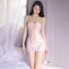 Sexy Oil Lesklý Shin Průhledné Micro Mini šaty Průhledné Bodycon Sexy přiléhavé tužka Roztomilé šaty Šaty s hladkým elastickým obvazem