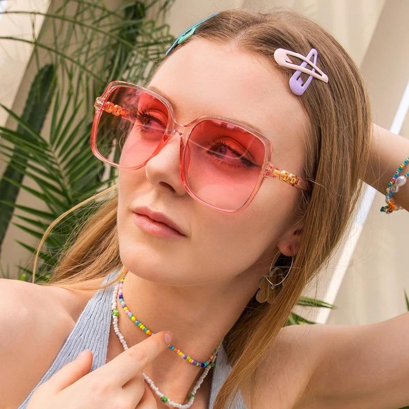 Fashion Square Sunglasses for Women Vintage Gradient Lens Anti UV400 Luxury Brand Female Eyewear Accessories