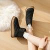 Fleece high-top socks boots women's 2025 winter new student ins trend Korean version of thermal casual cotton shoes K2903