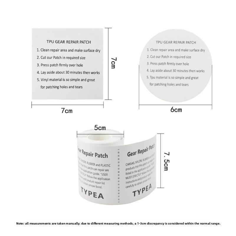 Camping Tent Waterproof Repair Patch With Tpu Material For Outdoor Gear And Pool Floats