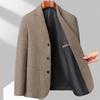 Sacou Bărbați Afaceri Domn Elegant Versiune Coreeană a Stilului Britanic Casual Subțire Culoare Solidă Nuntă Muncă Sacou
