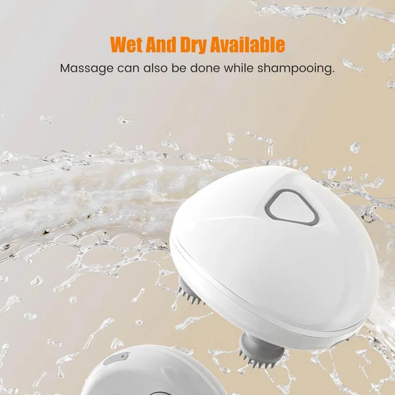 Aparat de Masaj Wireless pentru Scalp și Cap Electric Relaxare Masaj Corporal Profund pentru Țesuturi Masaj Vibrațional pentru Scalp și Păr Dispozitiv de Masaj pentru Cap Pisică Animal de Companie