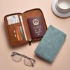 PU Leather Passport Holder with Magnetic Snap Closure, RFID Protection, and Anti-Theft Features – Durable Multifunctional Document Wallet