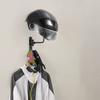 Wall Mounted 180° Rotation Helmet Hanger Space Aluminum Helmet Display Rack  Garage Organizer