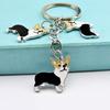 NOVO Chaveiro de Cachorro Welsh Corgi Fofo para Mulheres Bolsa Pingente Chaveiro Chaveiro Porta-chaves Masculino Porta-chaves de Carro Charme Jóias EU AMO PRESENTES DE CÃES