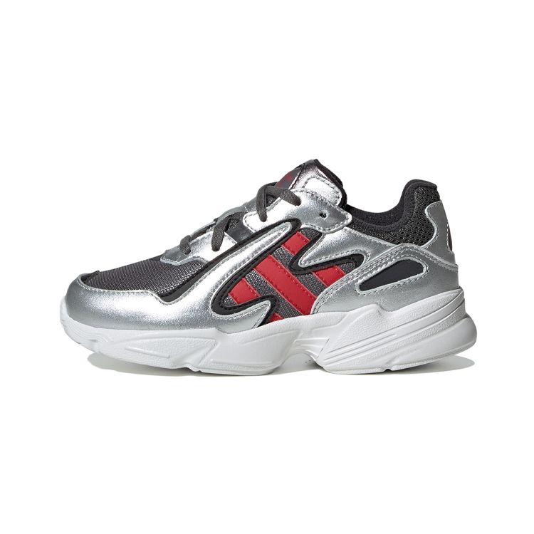 

Adidas Originals Yung-96 Chasm Нескользящие Низкие Повседневные Кроссовки Детские кроссовки Серебристый Красный Белый EE9302 28.5