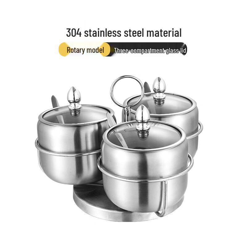 304 Stainless Steel Rotating Spice Jar