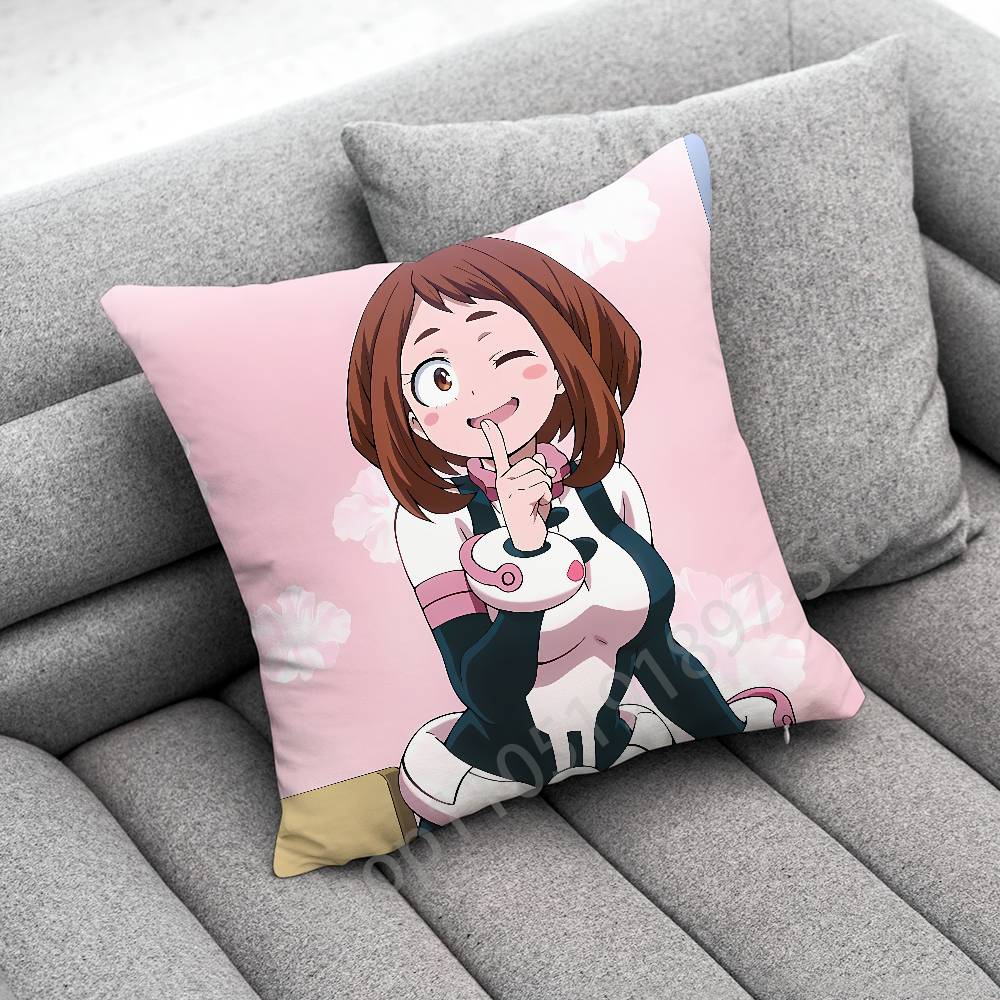 Ochaco Uraraka Katsuki Bakugo Izuku Midoriya A-Academia Throw Pillow Case For 40X40Cm 45X45Cm Square Office Pillowship Cover