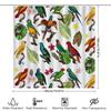 Vivid Parrot Shower Curtain: Waterproof Fabric with Tropical Bird Design Decorative Bath Rug Made from Recycled Plastic
