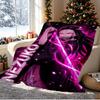 Dämonentöter Muster Decke für Heimdekoration, Bett, Sofa, Autoreise, Camping, Geeignet für alle Jahreszeiten, Geburtstags-Weihnachtsgeschenk