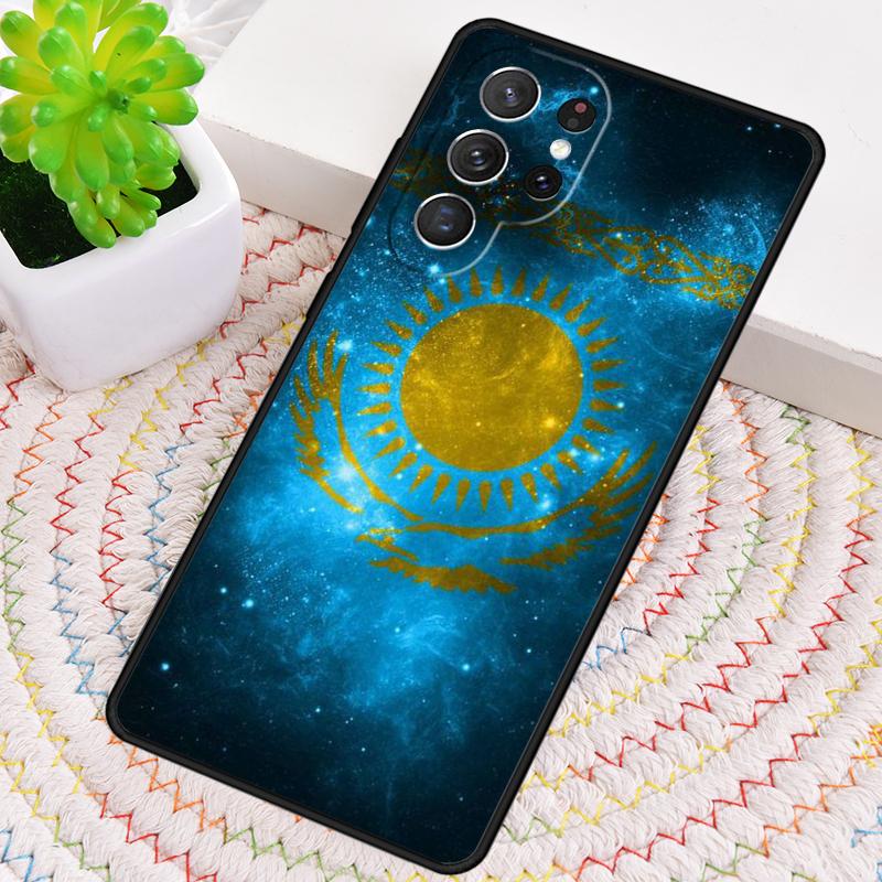 Kazakhstan Flag print Silicone Phone Case For Samsung Galaxy note 10 pro S26 S25 S24 S23 S22 S21 Plus S25Ultra Capa Cover