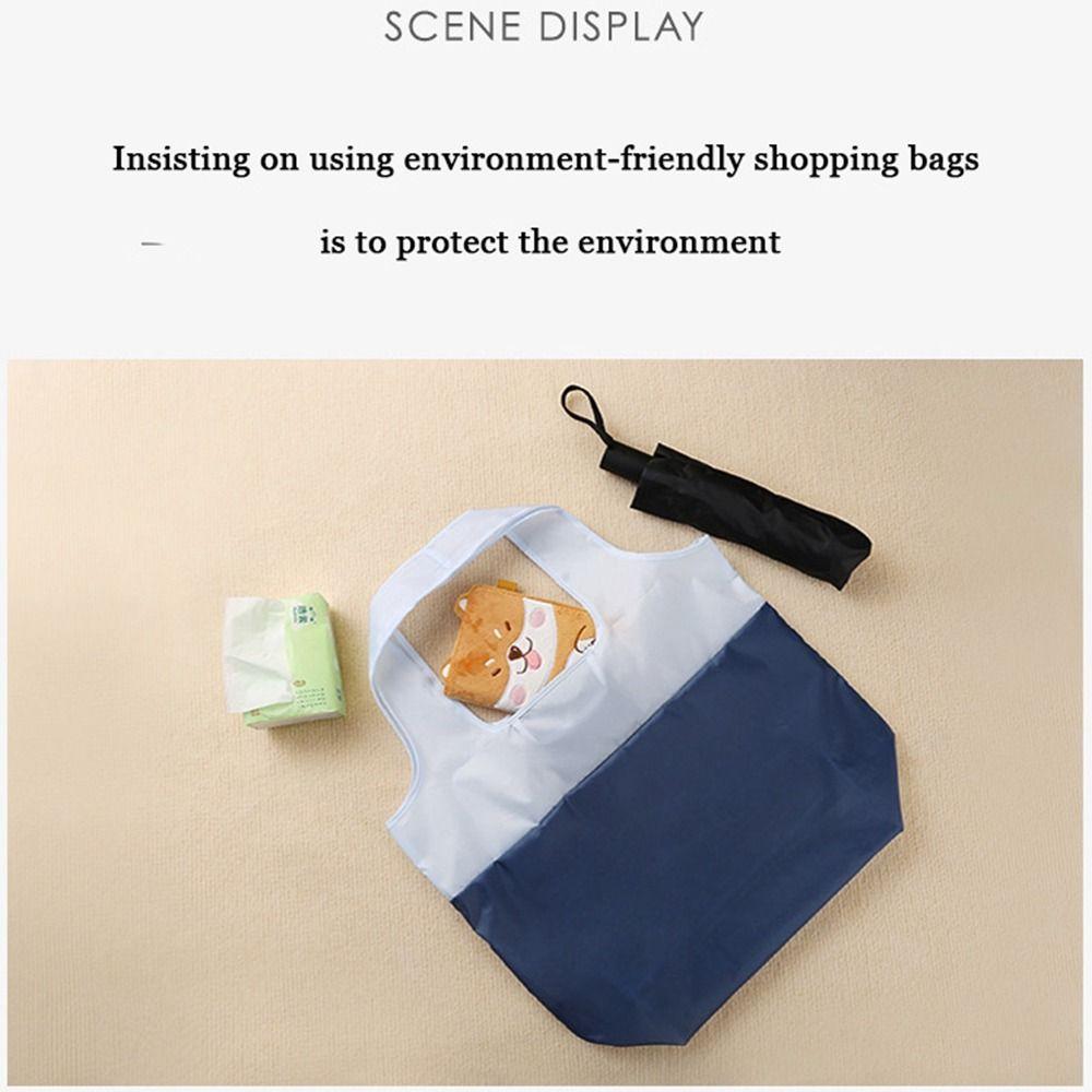 Shopping Bag Large Capacity Storage Bag Eco Bag Shoulder Handbag Folding Shopping Bag Tote Pouch