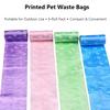 6 Rolls Printed Pet Poop Bags, Dog & Cat Waste Bags for Outdoor Cleanup, Disposable Leak-Proof Pickup Bags