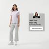 Tanboer Women's Cropped Stretchy Breathable Polo T-shirt TB6262226A