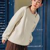 Skechers Solid Color Crew Neck Pullover Sweatshirt Unisex sweatshirt L325U067-001J