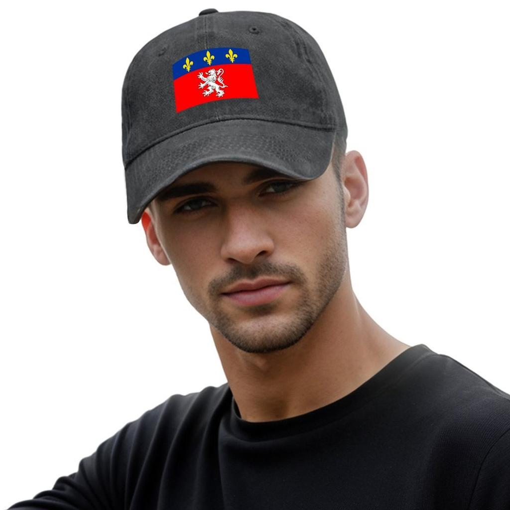 2026 Lyon France Flag Baseball Cap Big Size Hat Anime Gentleman Hat Luxury Man Hat Mens Tennis Women's
