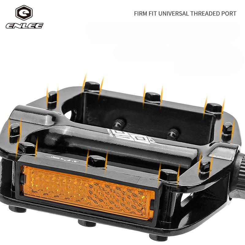 ENLEE Bicycle Ball Pedals, Mountain Recreational Bike Pedals with Reflectors Anti-skid Riding Accessories