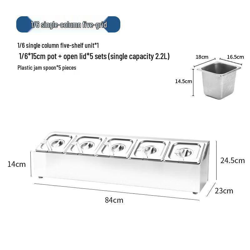 Handun 316L Stainless Steel Divided Seasoning Container