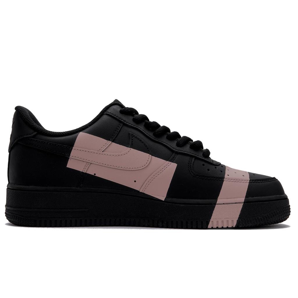 Nike Air Force 1 Pink Pixel Abrasion Resistant Low top Skateboard Shoes Unisex Black Pink CW2288-001(Team734-)