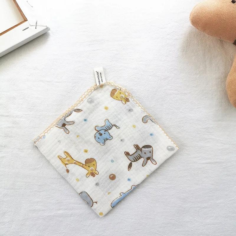 Cotton Baby Face Towel Newborn Baby Items 4 Layer Muslin Baby Bibs Handkerchief Soft Saliva Towel Triangle Feeding Burp Cloths