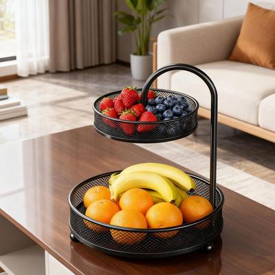 Cesta de Frutas para Encimera Bol Moderno Hierro Metal Alambre Soporte de Almacenamiento Soporte Verduras