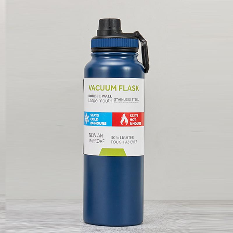 600/800/1000ML Utomhus Termos Vattenflaska Rostfritt Stål Isolerad Mugg Håller Kyla och Värme Termisk Mugg Rese Vakuumflaskor