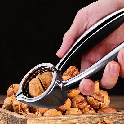Premium Zinc Alloy Nut Cracker With Funnel Design & Non-Slip Handle - Heavy Duty, Fits 1.5-4Cm Nuts Including Walnuts, Pecans