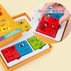 Cartoon Smiley Face Rubik's Cube Building Blocks For Children's Early Education Training  Facial Expression Matching Puzzle Type Puzzle Toys