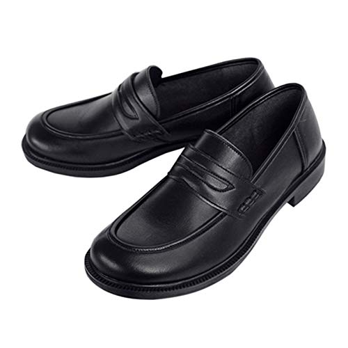 Belle & Sofa, Men's Soft Coin Loafers, Student Shoes, Weddings, Funerals, and Special Occasions, Sizes 26.0 cm, 3E, Black, A6408