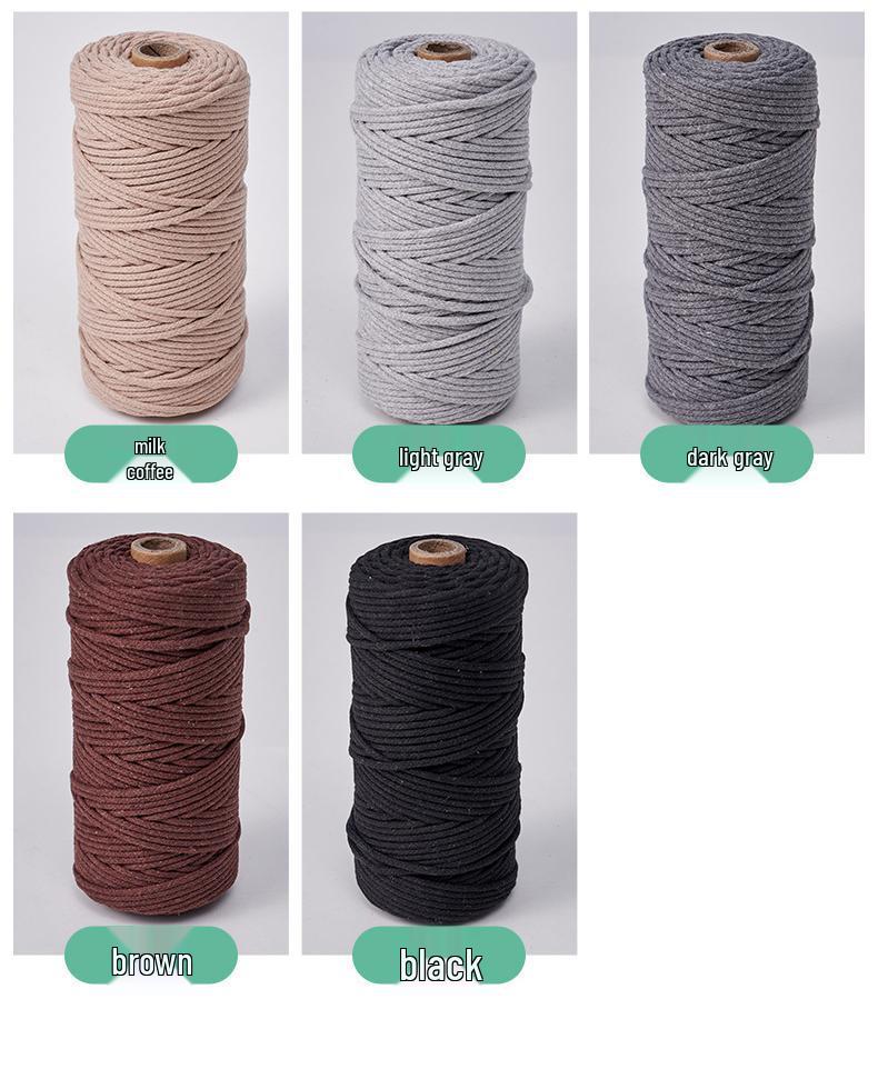 Colorful Core-Spun Cotton Rope for DIY Weaving, Tapestry, and Decorative Projects