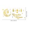 1 Sheet Mirror Effect Wall Stickers Eid Mubarak Ramadan Acrylic Moon and Star Design Festive Home Decor Window Door