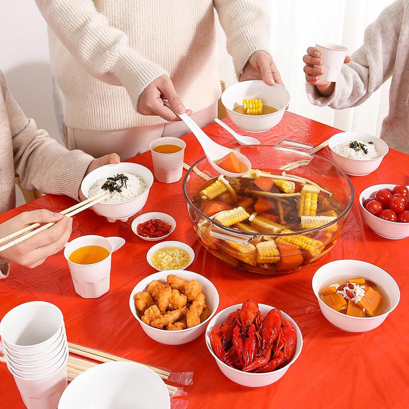 Meiliya 10-Person Disposable Tableware Set