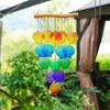 Handgefertigte Buntglas Regenbogen Muschel Windspiele Metall Hängedekoration für Fenster Terrasse Hinterhof Garten Ornamente
