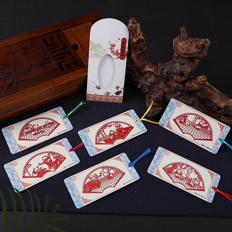 Burning Ran Chinese Folk Art Paper-cut Facial Makeup Bookmarks for Unique Gifts Abroad