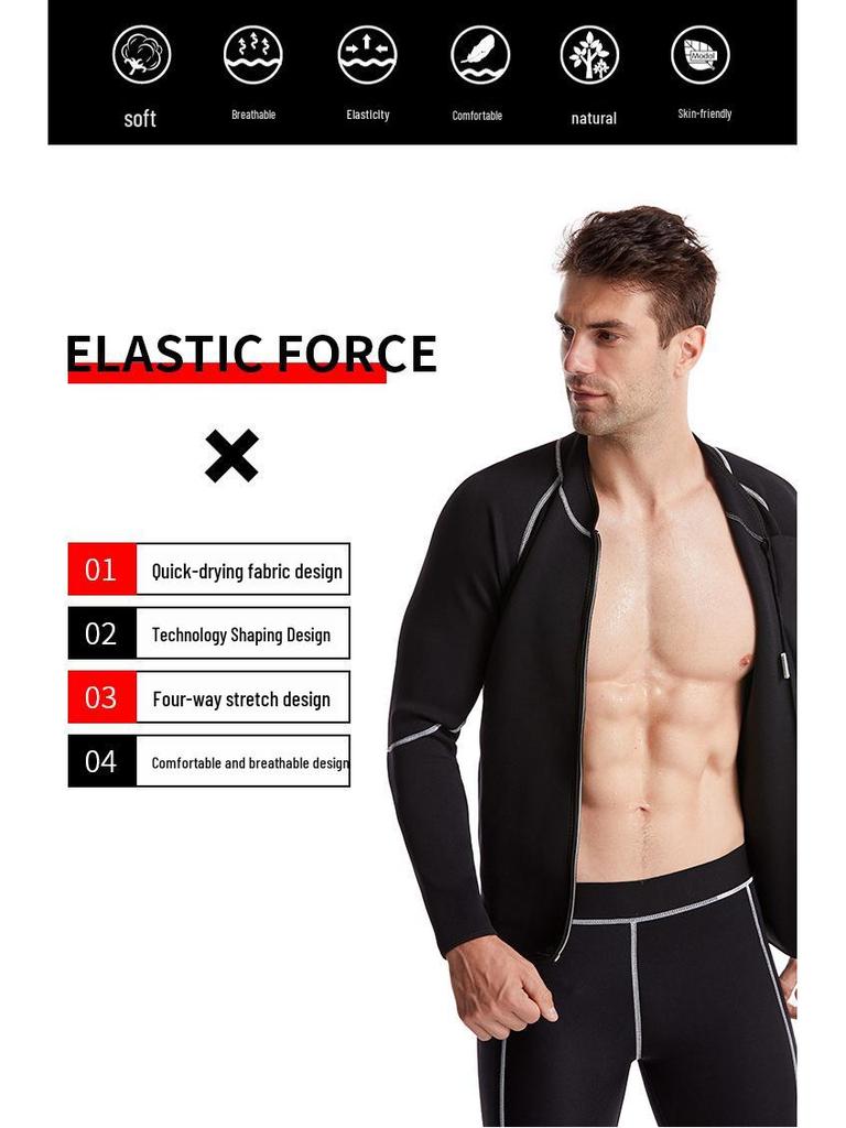 Men's Neoprene Sweat-Inducing Fitness Vest for Body Shaping