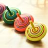 Exquisite Children Kid Leisure Gift Wooden Spinning Top Hand Spinning Toy Rotate
