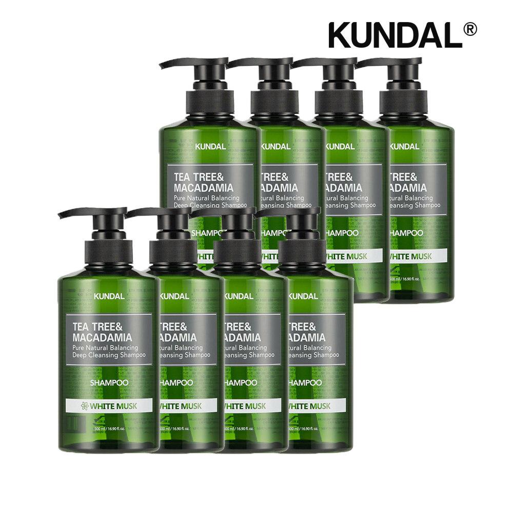 

KUNDAL Tea Tree & Macadamia Deep Cleansing Shampoo for Oily Skin White Musk 500ml x8